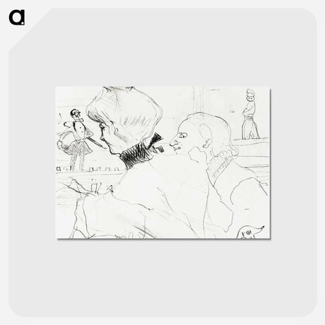 アートポストカード-Couple at a Café Concert - アンリ ド トゥールーズ ロートレック Postcard.