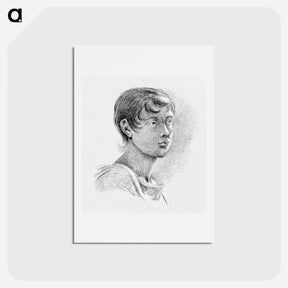 アートポストカード-Portrait of a boy - ジャン ベルナール Postcard.