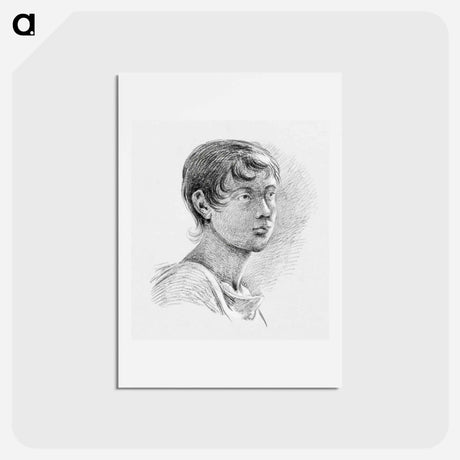 アートポストカード-Portrait of a boy - ジャン ベルナール Postcard.