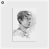 アートポストカード-Portrait of a boy - ジャン ベルナール Postcard.