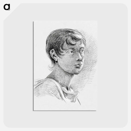 アートポストカード-Portrait of a boy - ジャン ベルナール Postcard.