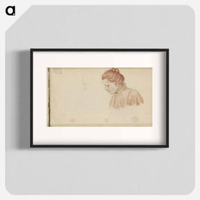 アートポスター-Portret van een vrouw met opgestoken haar by Julie de Graag - ユリー デ フラーハ Poster.