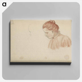 アートパネル-Portret van een vrouw met opgestoken haar by Julie de Graag - ユリー デ フラーハ Canvas.
