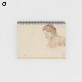 アートメモ帳-Portret van een vrouw met opgestoken haar by Julie de Graag - ユリー デ フラーハ Memo.