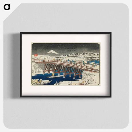 アートポスター-Nihonbashi Bridge in Snow
 - 歌川 広重 Poster.
