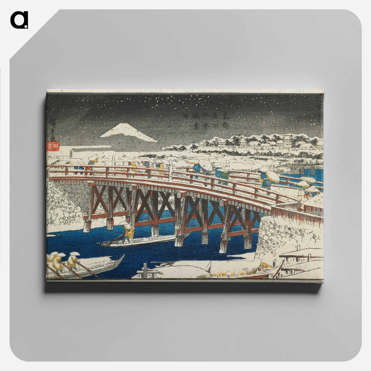 アートパネル-Nihonbashi Bridge in Snow
 - 歌川 広重 Canvas.