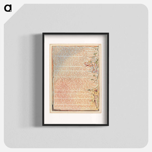 アートポスター-Jerusalem, Plate 40, "Los shudderd at beholding Albion...." - ウィリアム ブレイク Poster.