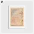 アートポストカード-Jerusalem, Plate 40, "Los shudderd at beholding Albion...." - ウィリアム ブレイク Postcard.