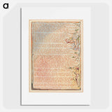 アートポスター-Jerusalem, Plate 40, "Los shudderd at beholding Albion...." - ウィリアム ブレイク Poster.