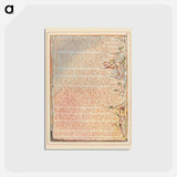 アートポストカード-Jerusalem, Plate 40, "Los shudderd at beholding Albion...." - ウィリアム ブレイク Postcard.