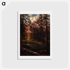 アートポストカード-Mountain Lake - アルバート ビアスタット Postcard.