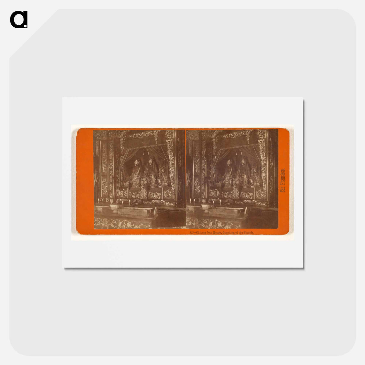 アートポストカード-Chinese Joss House, Guardian of the Temple
 - エドワード マイブリッジ Postcard.