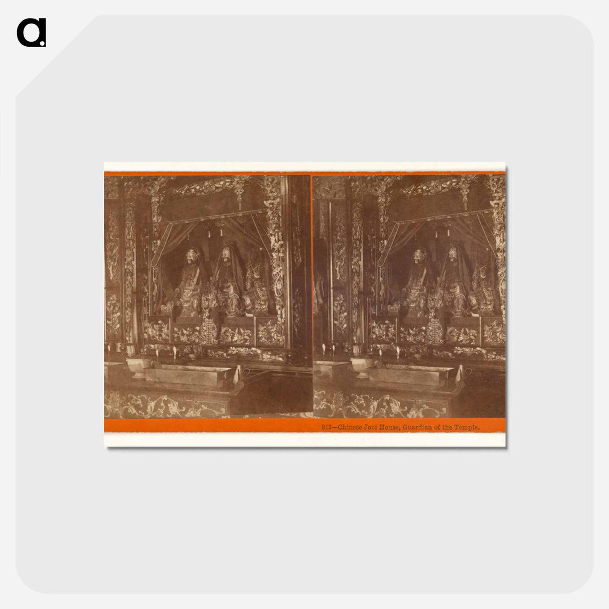 アートポストカード-Chinese Joss House, Guardian of the Temple
 - エドワード マイブリッジ Postcard.