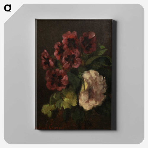Bouquet of flowers - ギュスターヴ クールベ Canvas.