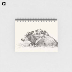 アートメモ帳-Two lying cows - ジャン ベルナール Memo.