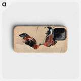 Gamecocks - Katsushika Hokusai Phone Case.