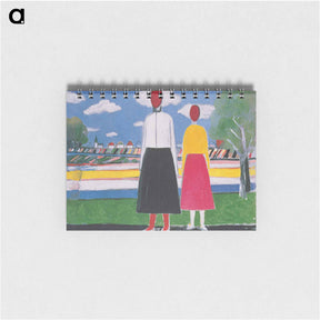 アートメモ帳-Two Figures in a Landscape - カジミール マレーヴィチ Memo.