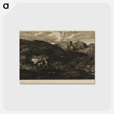 アートポストカード-Fear - オディロン ルドン Postcard.