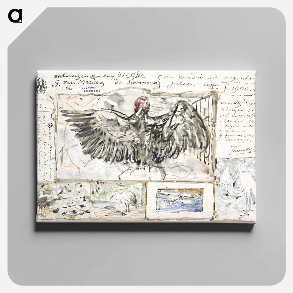 Vijf schetsen naar werken van vogels - テオ ヴァン ホイテマ Canvas.