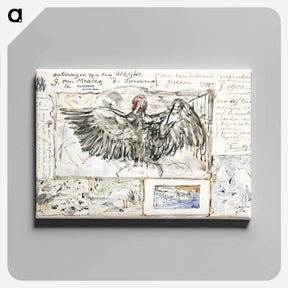 アートパネル-Vijf schetsen naar werken van vogels - テオ ヴァン ホイテマ Canvas.