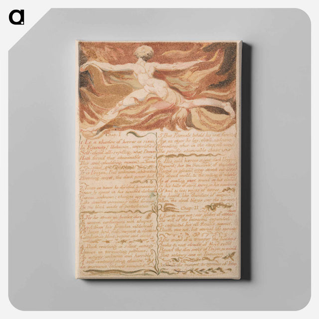 アートパネル-The First Book of Urizen, Plate 5, "Chap: 1...." - ウィリアム ブレイク Canvas.
