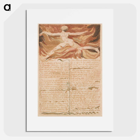 アートポスター-The First Book of Urizen, Plate 5, "Chap: 1...." - ウィリアム ブレイク Poster.