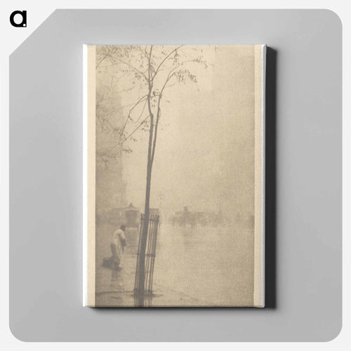 Spring Showers - The Street-Cleaner - アルフレッド スティーグリッツ Canvas.