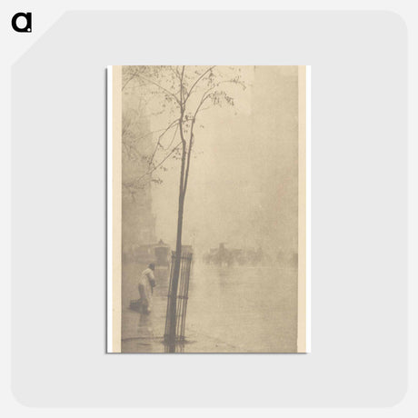 アートポストカード-Spring Showers - The Street-Cleaner - アルフレッド スティーグリッツ Postcard.