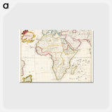 アートポストカード-Map of Africa - アンティーク地図 Postcard.