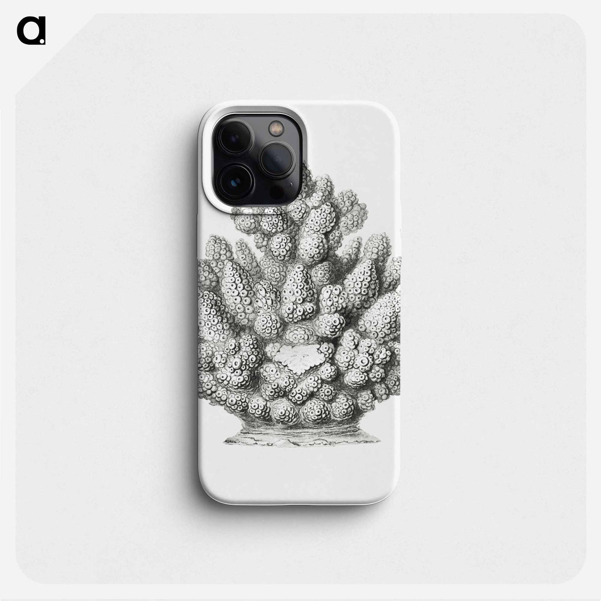 Vintage coral illustration on white background - エルンスト ヘッケル Phone Case.