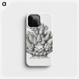 Vintage coral illustration on white background - エルンスト ヘッケル Phone Case.