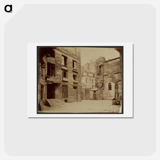 アートポストカード-Courtyard with Cage
 - ウジェーヌ アジェ Postcard.