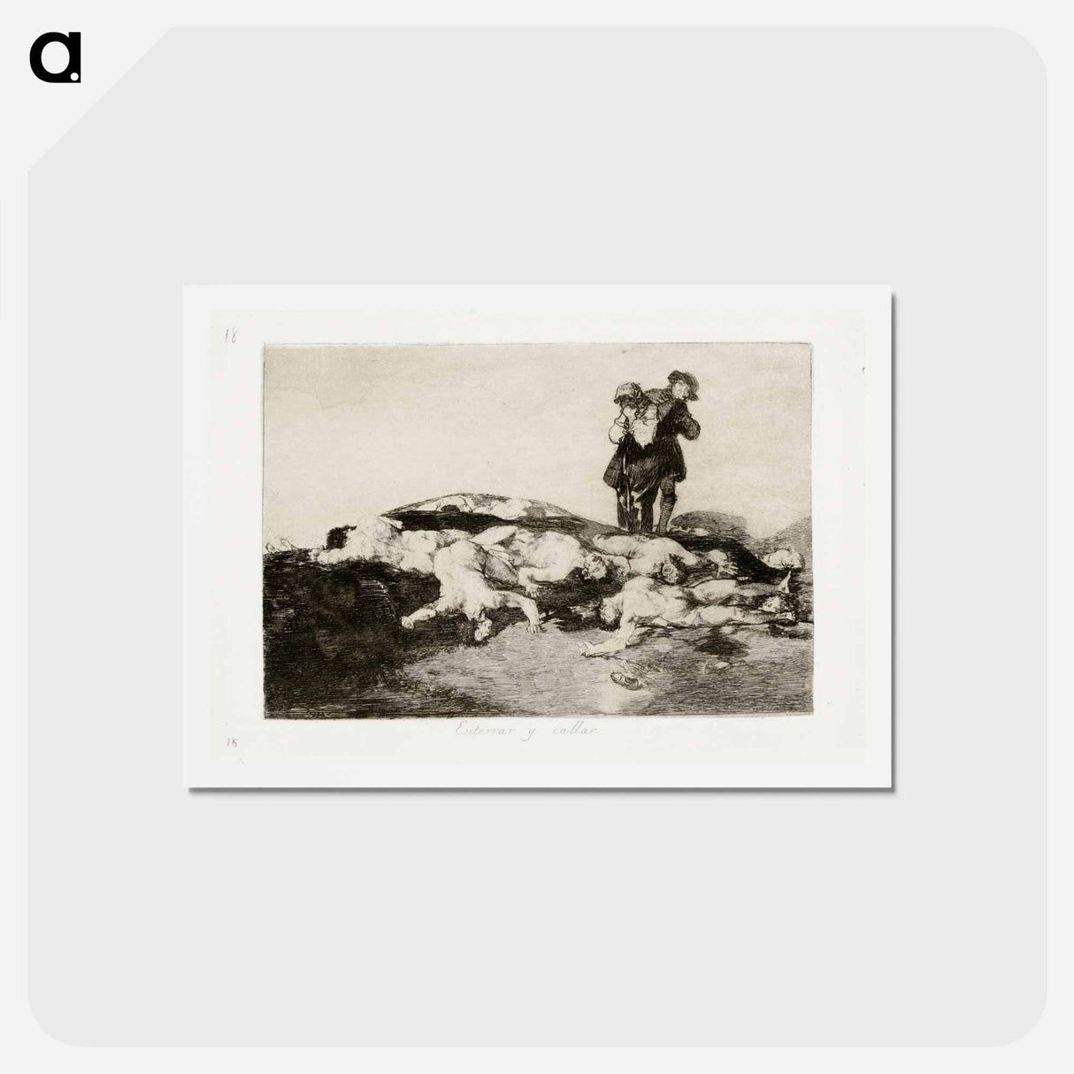アートポストカード-Haudata ja vaieta - フランシスコ デ ゴヤ Postcard.