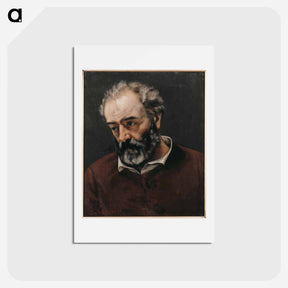 アートポストカード-Portrait of Paul Chenavard - ギュスターヴ クールベ Postcard.