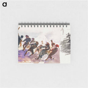 アートメモ帳-Men Hauling Lifeboat Ashore - ジョン シンガー サージェント Memo.