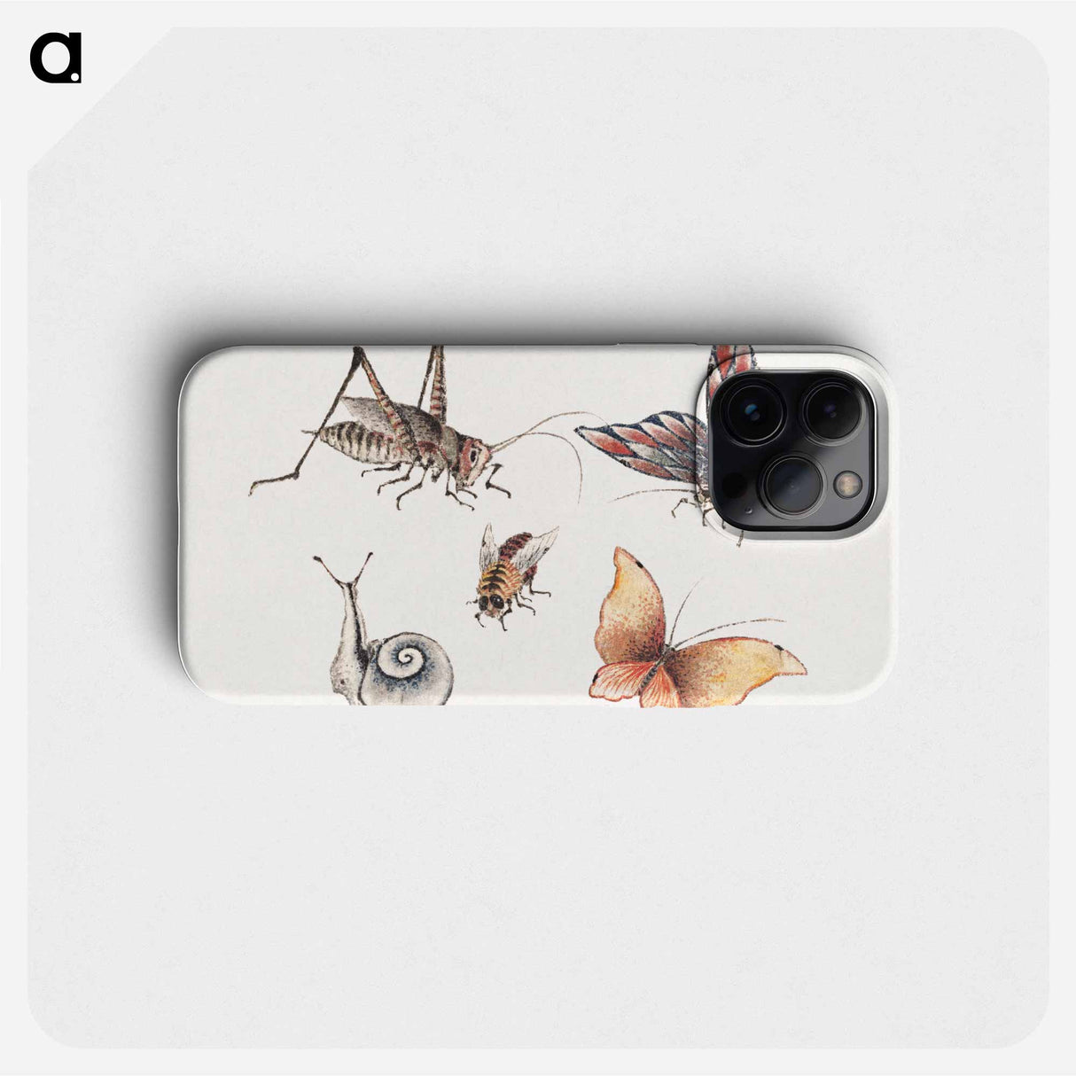 Katsushika Hokusai's insects - 葛飾 北斎 Phone Case.