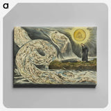 アートパネル-The Circle of the Lustful: Paolo and Francesca. Inferno, canto V - ウィリアム ブレイク Canvas.