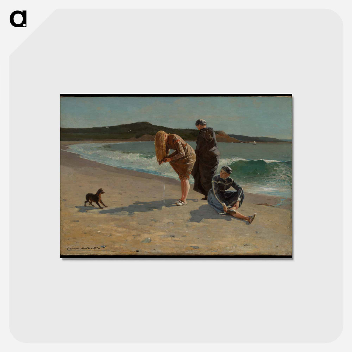 アートポストカード-Eagle Head, Manchester, Massachusetts (High Tide) - ウィンスロー ホーマー Postcard.