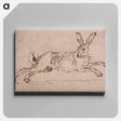 アートパネル-A Hare Running, with Ears Pricked
 - イェール大学アートギャラリー Canvas.