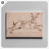 アートパネル-A Hare Running, with Ears Pricked
 - イェール大学アートギャラリー Canvas.