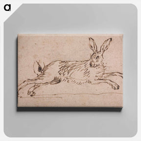 アートパネル-A Hare Running, with Ears Pricked
 - イェール大学アートギャラリー Canvas.