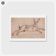 アートポストカード-A Hare Running, with Ears Pricked
 - イェール大学アートギャラリー Postcard.