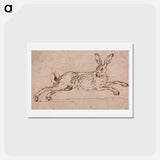 アートポストカード-A Hare Running, with Ears Pricked
 - イェール大学アートギャラリー Postcard.