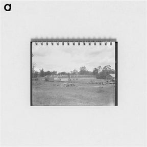 アートメモ帳-Lumber mill in the piney woods, showing dry stacking. Texas. - ドロテア ラング Memo.