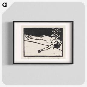 アートポスター-Reclining Nude - エルンスト ルートヴィヒ キルヒナー Poster.