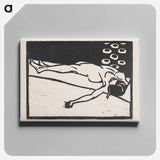 アートパネル-Reclining Nude - エルンスト ルートヴィヒ キルヒナー Canvas.