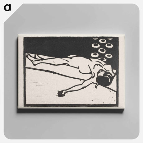アートパネル-Reclining Nude - エルンスト ルートヴィヒ キルヒナー Canvas.