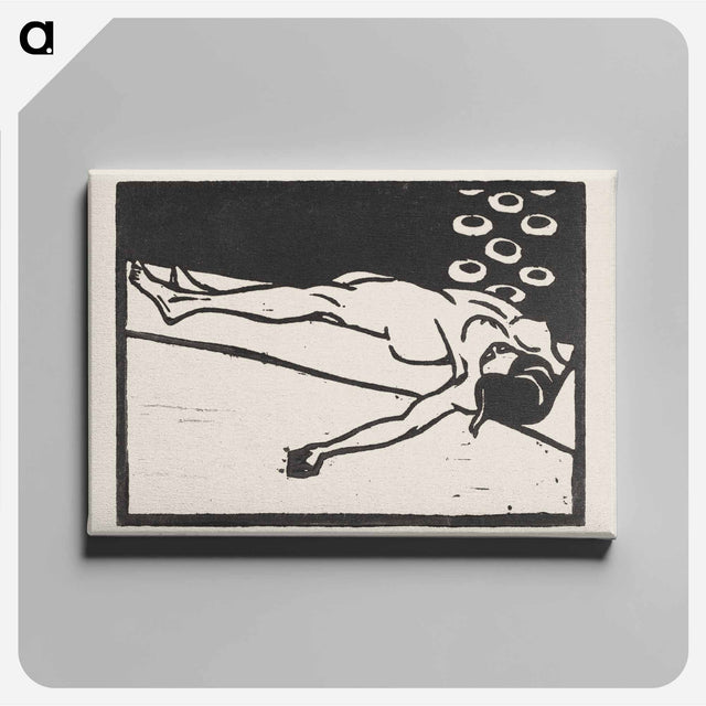 アートパネル-Reclining Nude - エルンスト ルートヴィヒ キルヒナー Canvas.