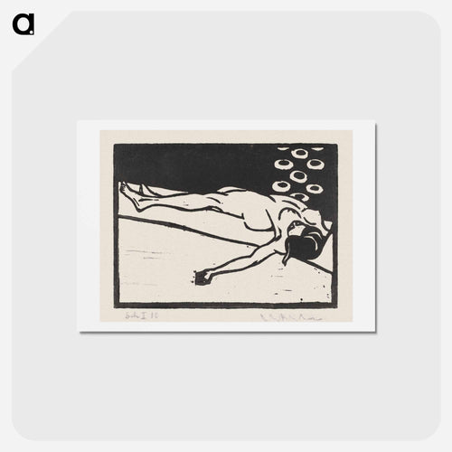 Reclining Nude - エルンスト ルートヴィヒ キルヒナー Postcard.