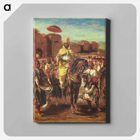 アートパネル-Portrait of the Sultan of Morocco - ウジェーヌ ドラクロワ Canvas.